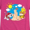 Girls' - Paw Patrol - Marshall And Rubble Beach Fitted Short Sleeve Graphic T-Shirt - 2 of 4