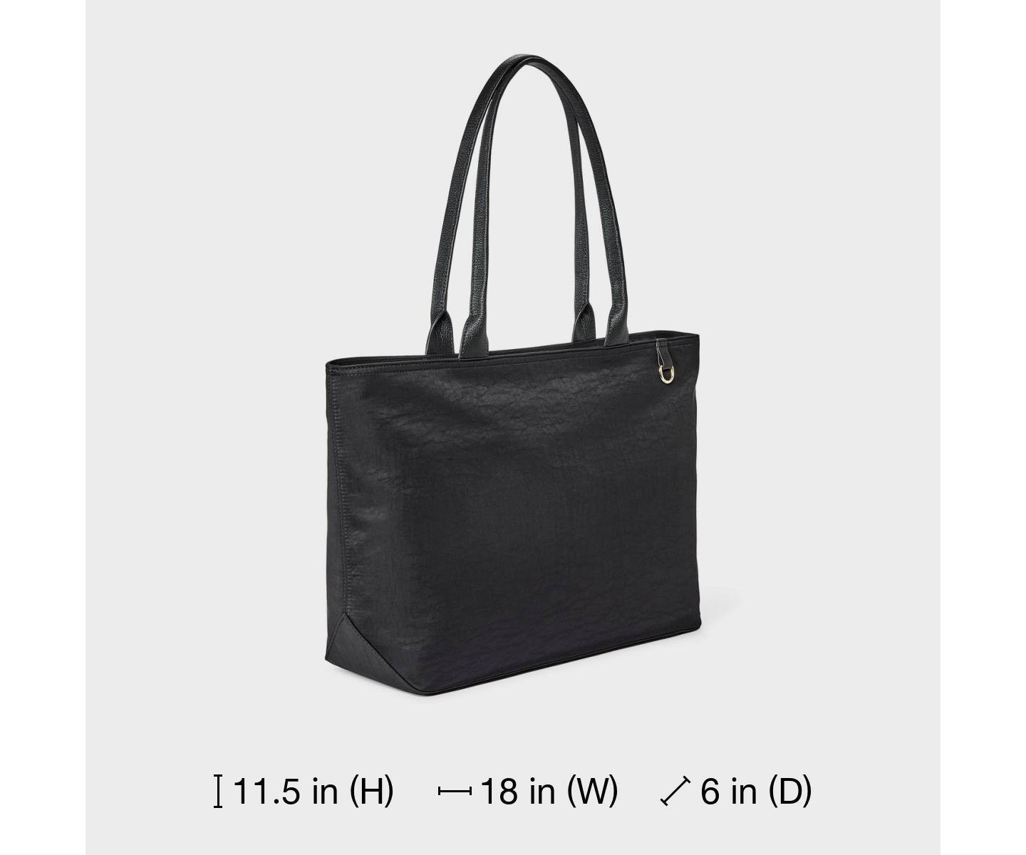 Сумка Universal Thread Nylon Carry-All Tote Handbag, цвет: Чёрный — фото 6