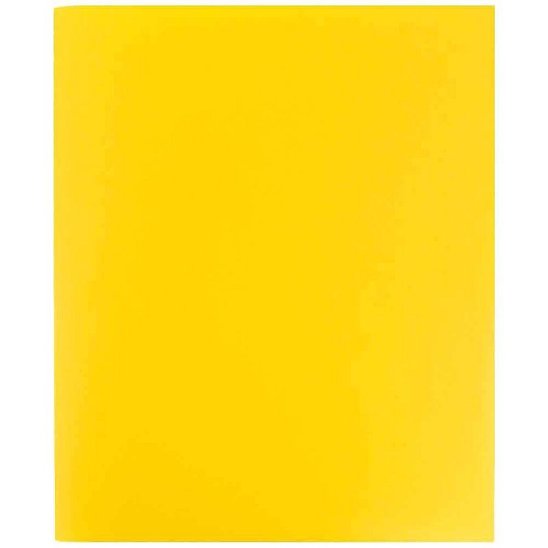 JAM 6pk 2 Pocket Heavy Duty Plastic Folders - Yellow, 6 of 11