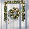 COZONY Golden Elegance Christmas Garland with LED Lights, Battery Operated Holiday Garland with Pine Cones and Bows for Indoor Outdoor Decor - 4 of 4