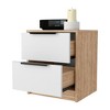 NicBex 18.8" Washington Wood Nightstand,Contemporary Night Stand with 2 Drawers,Bedside Table for Bedroom,Living Room,Bedroom Furniture - 4 of 4
