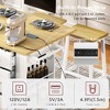 Bella Depot 51.2'' Kitchen Island with 6 Drawers and Pull-Out Trash Can Storage on 5 Wheels with Drop Leaf-White - 4 of 4
