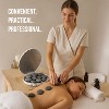 Royal Massage Deluxe Large Clamshell Hot Stone Heater – Stainless Steel Dual Heating Plate with 12 Stones - 4 of 4