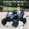 12V Kids Ride On Car, UTV Truck with Remote Control,4WD/2WD Switchable, Electric Vehicle with 4 Spring Suspension ,EVA Tires, Safety Belt, for 3+ - 2 of 4