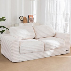 MAXYOYO Oversized 2-Seater Bean Bag Chair for Adults, Upholstered Loveseat with Pillows and Armrests for Living Room - 1 of 4