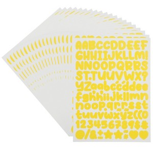 Unique Bargains Mailbox Poster Scrapbooking Decor Self-Adhesive Letter Number Stickers 1/2" 2240 Pcs - 1 of 4