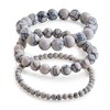 SHINE by Sterling Forever White Howlite Stretch Bracelet Set of 3 - 2 of 3