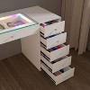 VANITII 51'' Makeup Vanity Desk with Lights 11 Drawers White - 4 of 4