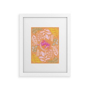 Deny Designs Thirty One Illustrations Tiger Moon in Tangerine Framed Wall Art Print - 1 of 4