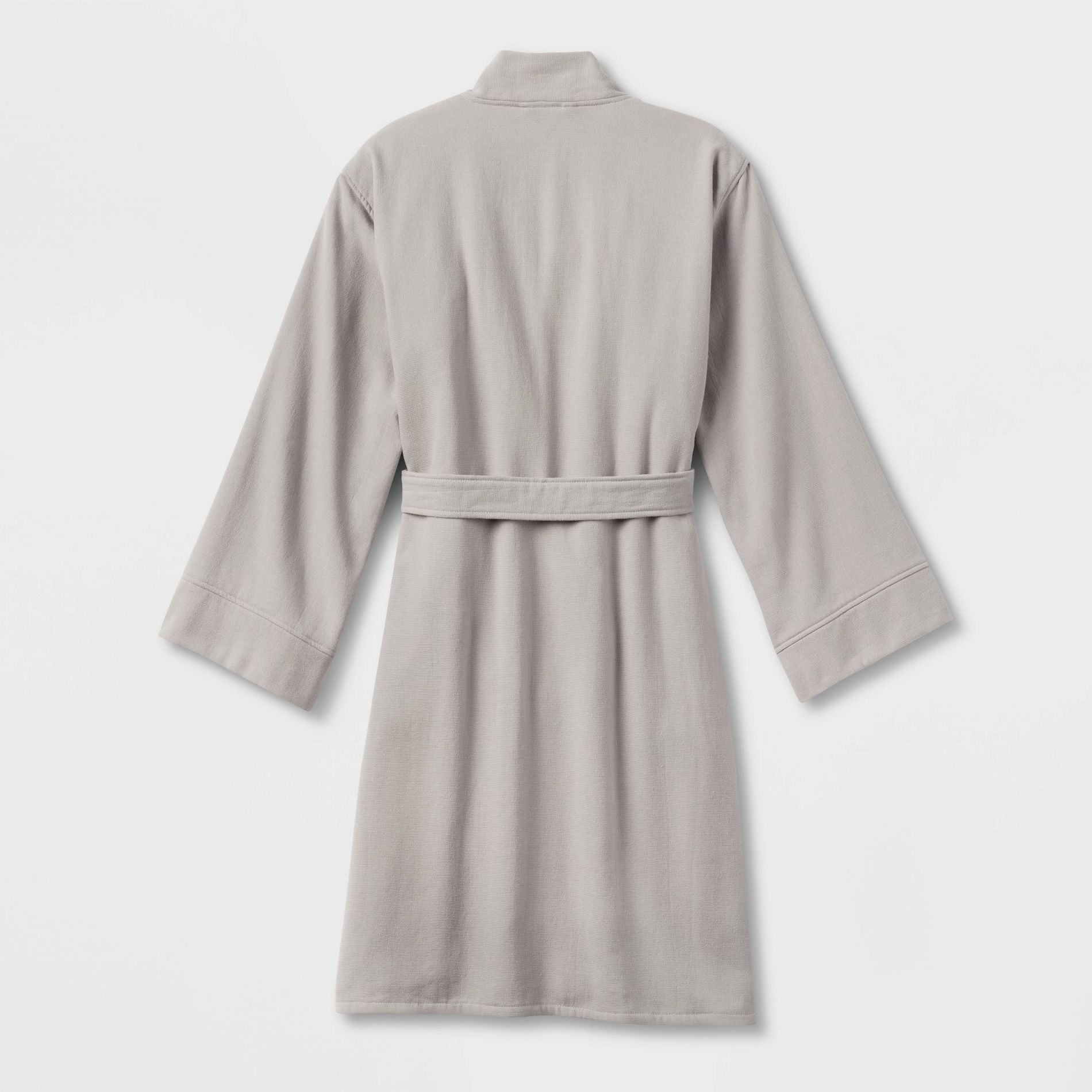 L/XL Bath Robe With Kimono Collar Gray - Room Essentials™