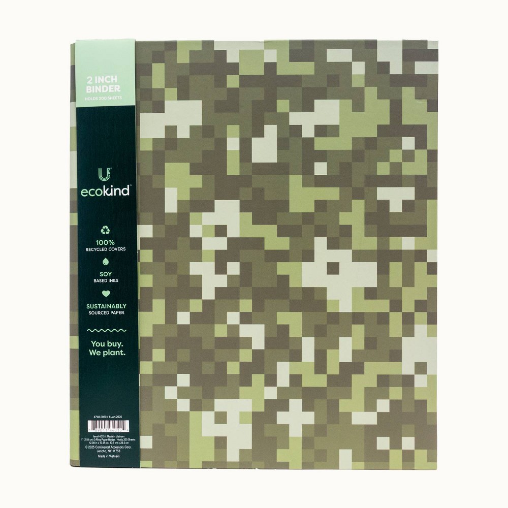 Ecokind 2" Fashion Ring Binder Camo