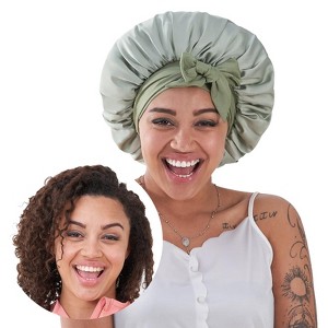 YEVYO Silk Bonnet for Sleeping Women, Satin Hair Bonnet for Sleeping for Wavy Curly Natural Hair Women Men - 1 of 4
