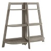 TOAOTBNBO 3 Tier Ladder Storage Bookcase, Small Bookshelf with Middle Beam Display Freestanding Shelves for Home Office - 2 of 4