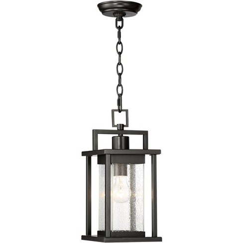 John Timberland Modern Outdoor Ceiling Light Hanging Lantern Painted Dark Gray 15 Spotted Clear Glass For Exterior Porch Patio Target