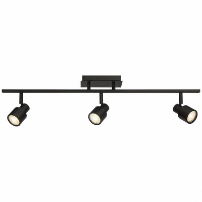 Globe Electric 3-Light Track Lighting - Matte Black Pivoting Shades For Modern Homes