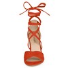 Allegra K Women's Open Toe Crisscross Block Heeled Lace Up Sandals - 2 of 4