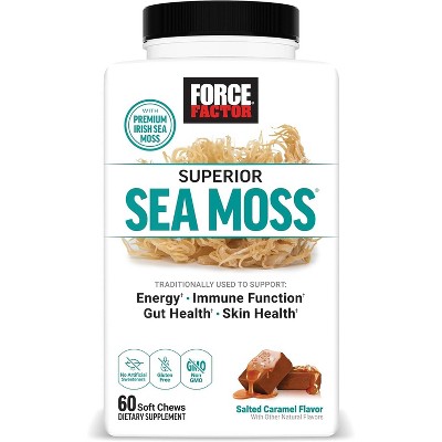 Force Factor Superior Sea Moss Soft Chews - Salted Caramel - 60ct