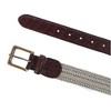 Toneka Waxed Braided Belt with Croc Print Ends - 2 of 4