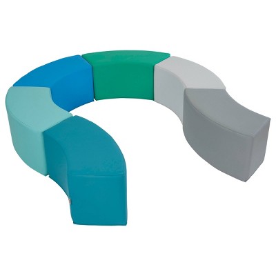 Soft Foam Modular Round Seating Set for Toddlers, 6-Piece