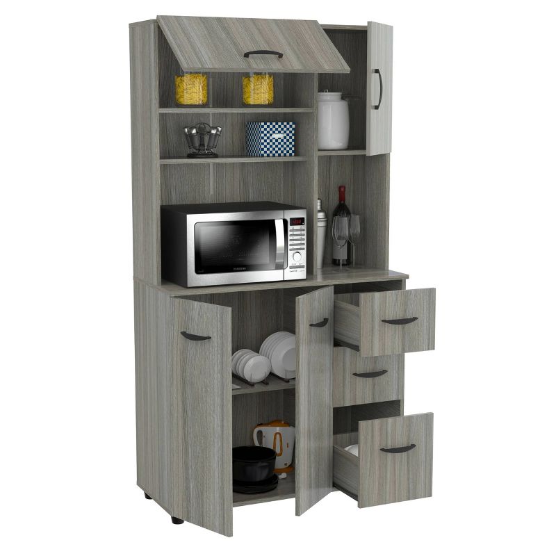 Kitchen/Microwave Storage Cabinet Smoke Oak - Inval, 3 of 9