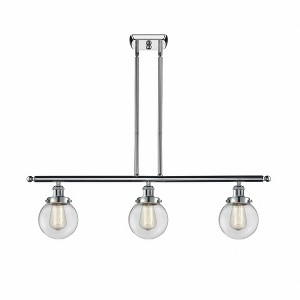 Beacon - 3 Light Stem Hung Island In Modern Style-10 Inches Tall and 36 Inches Wide - 1 of 1