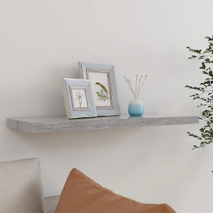 Wall Shelf Concrete grey Honeycomb MDF, metal 31.5 x 9.3 x 1.5 in - 1 of 4