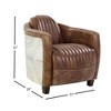 Brancaster 29" Accent Chairs Retro Brown Top Grain Leather and Aluminum - Acme Furniture - 4 of 4