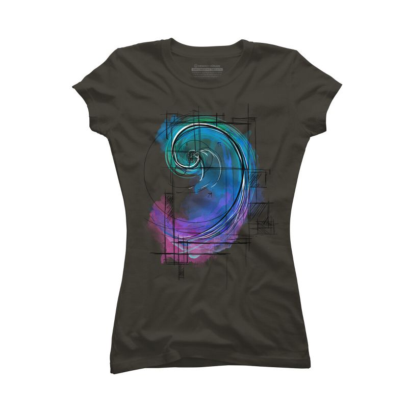Junior's Design By Humans Fibonacci By timea T-Shirt, 1 of 4