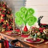 Aoibox 6 pcs 17 inch green furry Christmas tree topper picks with spiral stems for tree decorations wreaths and holiday centerpieces - 3 of 4
