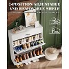 Narrow Shoe Cabinet Storage for Entryway, 3 Drawers, Freestanding Shoe Organizer Wooden - 4 of 4