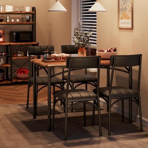 Dining Table Set, Kitchen Table Chairs Set with 2/4 Upholstered Chairs for Kitchen, Small Space - 1 of 4