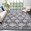 Area Rug Machine Washable Low Pile Rug with Rubber Backing Floor Carpet Low Pile Vintage Foldable Rugs for Bedroom Living Room Home Office Playroom - 2 of 4