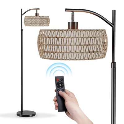 SUGIFT Modern Dimmable Floor Lamp for Living Room with 3 Color Temperatures LED Bulb Standing Lamp for Bedroom