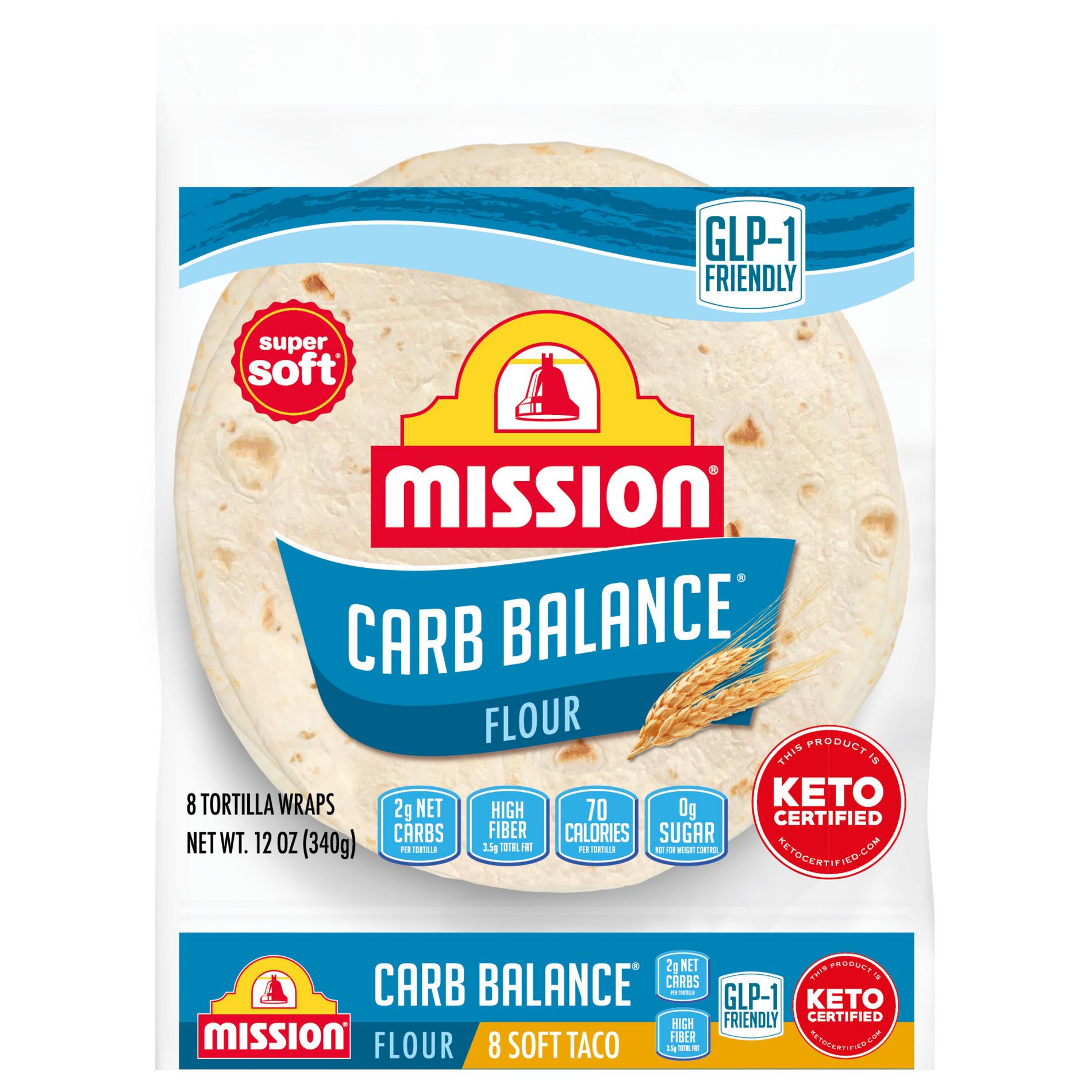 Mission Carb Balance Taco Size Soft Flour Tortillas 12 oz 8 ct