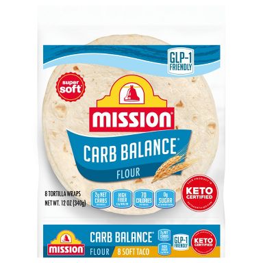 Mission Carb Balance Taco Size Soft flour Tortillas - 12oz/8ct