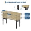 Adjustable Workbench with Wheels, 2200 LBS Load Capacity Heavy Duty Work Table, Rolling Hardwood Workstation with Pegboard for Garage Workshop - 2 of 4