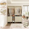 Besiost 54-In Closet System Set with Wood Drawers, Freestanding Closet Organizer with Hanging Rods - 3 of 4