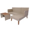 Nestfair 3pc Wicker Outdoor Sectional Set with Cushions Dark Gray - 4 of 4