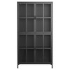 DOMETOUR Metal Storage Cabinet Glass Door Cabinet, With Adjustable Shelves for Home Office - 2 of 4