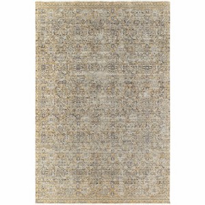 Hauteloom Margaret Damask Beige & Blue Washable Area Rug - 1 of 4