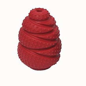 Multipet Bruiser 2.5" Extra Tough Dog Toy Made from Premium Grade Natural Rubber, Red