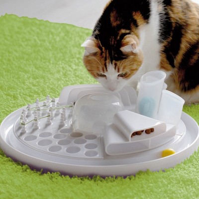 White Deluxe 7-in-1 Cat Activity Center with Multiple Elements