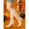 BLISSFUL STEP Women's Halloween Pointed Toe Side Zipper Stiletto Heel Knee High Boots - 2 of 4