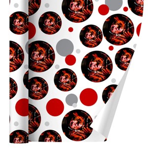 A Nightmare On Elm Street Freddys Fire Gift Wrap 30" x 72" - 1 of 4