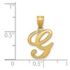 Black Bow Jewelry 14k Yellow Gold, Mimi Collection, Small Script Initial G Pendant - 4 of 4