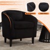 HOMEFUN Modern Corduroy Upholstered Accent Chair with Wooden Legs - 2 of 4