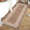 Washable Modern Scalloped Rug Non Slip Low Pile Rug Soft Contemporary Floor Cover Foldable Indoor Carpet for Living Room Bedroom Playroom Nursery - 4 of 4