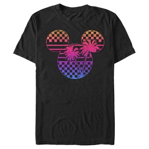 Men's Mickey & Friends Tropical Racetrack Mickey Mouse Logo T-Shirt - 1 of 4