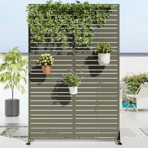 Lirago 72 in. Galvanized Metal Outdoor Privacy Screens Garden Outdoor Fence Green - 1 of 4