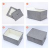 REGALWOVEN Fabric Collapsible Spacious Versatile Storage Bin with Lid and Handle 2 Pcs - 3 of 4